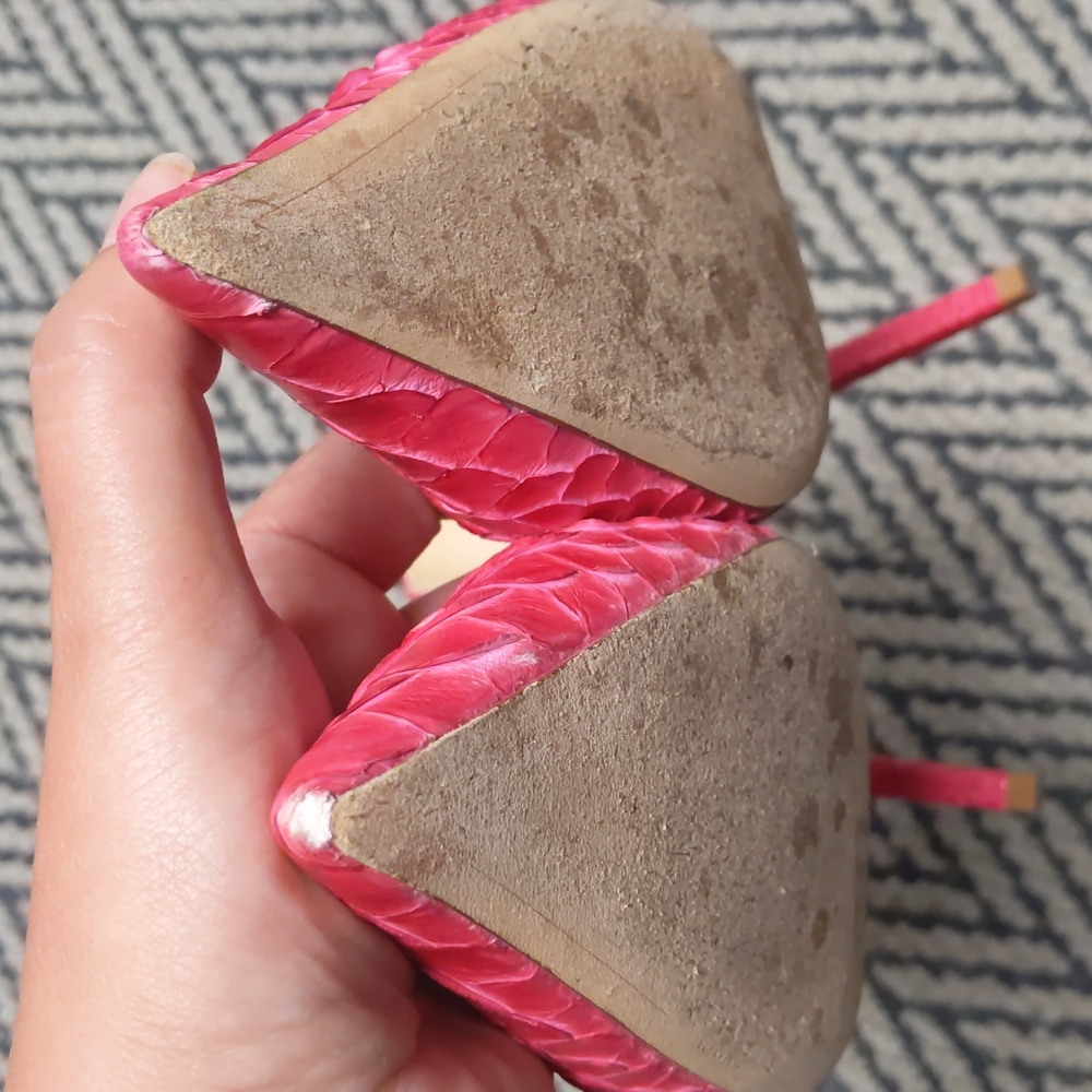 Pink Python Pumps - image 8